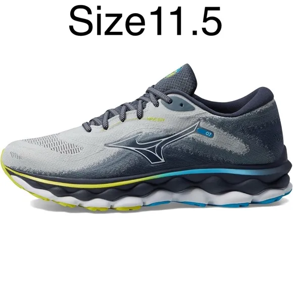 New Mizuno Wave Sky 07 411411.5F00 Gray Running Shoes Sneakers  Men’s 11.5