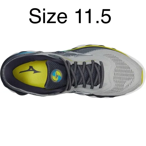 New Mizuno Wave Sky 07 411411.5F00 Gray Running Shoes Sneakers  Men’s 11.5