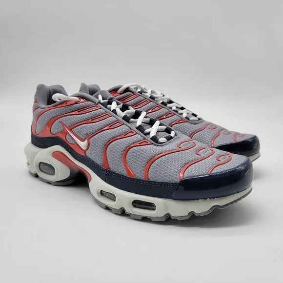 NEW Nike Air Max Plus Gray Red Shoes Sneakers
