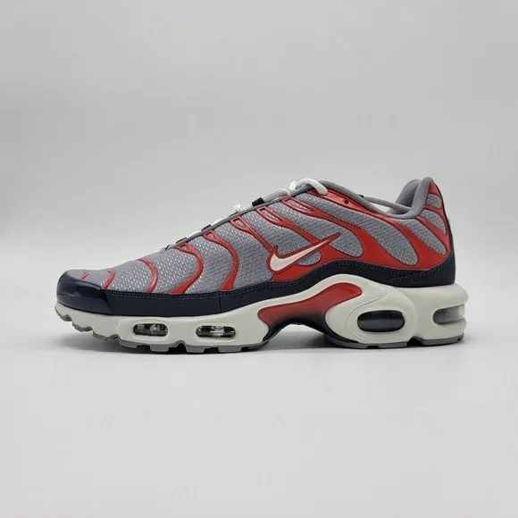 NEW Nike Air Max Plus Gray Red Shoes Sneakers