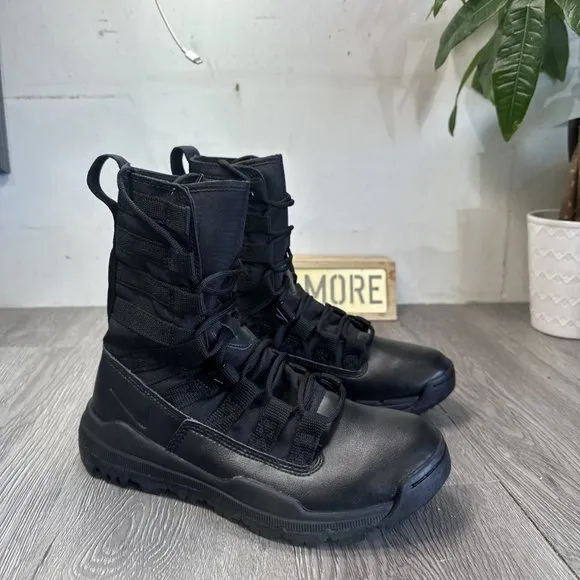 NEW Nike SFB Gen 2 8&quot; Tactical Hiking Boots Triple Black 922474-001 Men 6 W 7.5