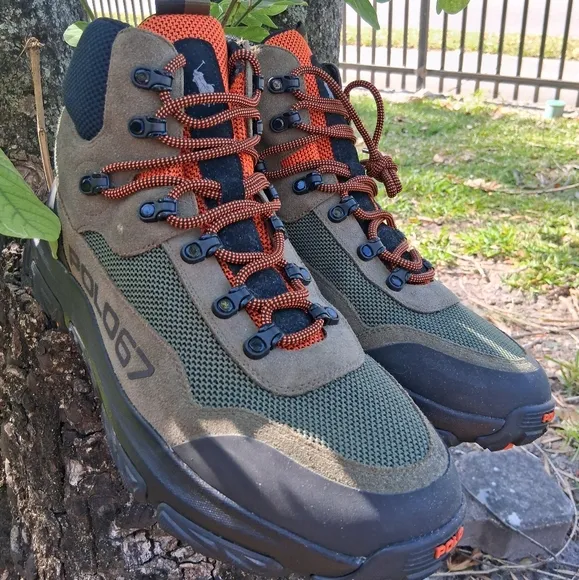 🔥NEW Polo Ralph Lauren Adventure 300 Men's Boots Size 15 Black Green Orange