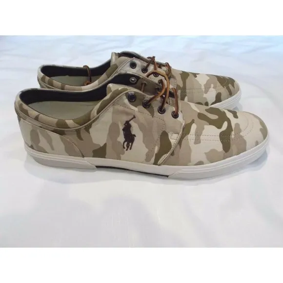 New Ralph Lauren POLO Faxon Low Khaki camo sneaker
