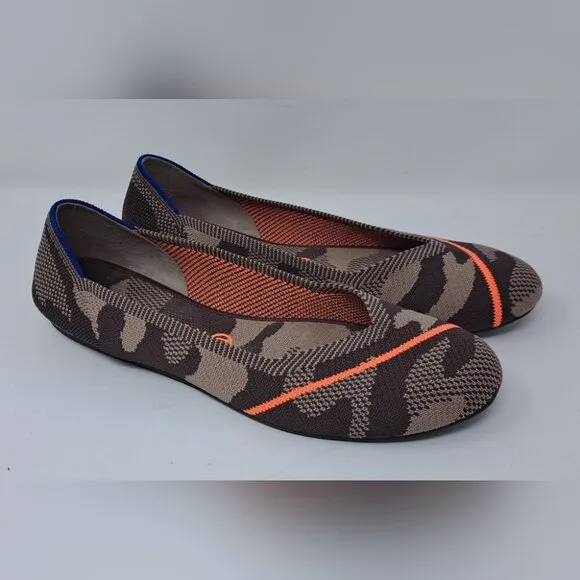 NEW Rothy's Women's Camo Knit Woven Ballet Flats Round Toe Shoes 10.5 US