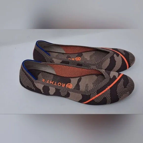 NEW Rothy's Women's Camo Knit Woven Ballet Flats Round Toe Shoes 10.5 US
