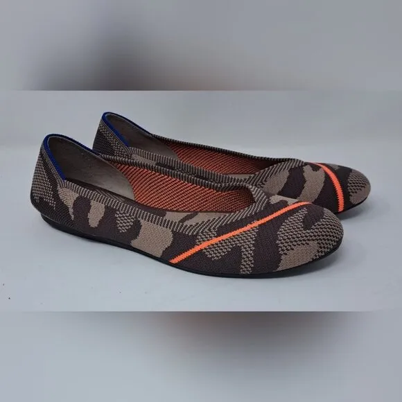 NEW Rothy's Women's Camo Knit Woven Ballet Flats Round Toe Shoes 10.5 US