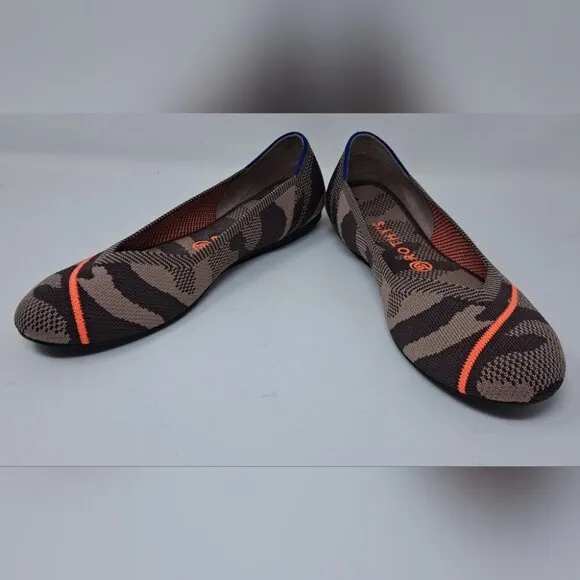 NEW Rothy's Women's Camo Knit Woven Ballet Flats Round Toe Shoes 10.5 US