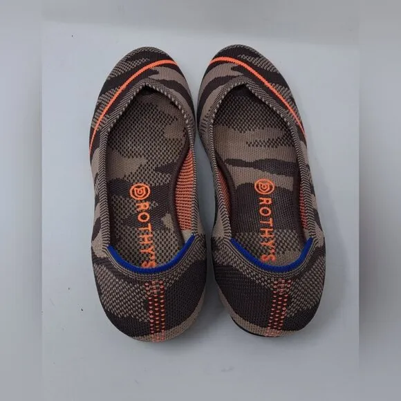 NEW Rothy's Women's Camo Knit Woven Ballet Flats Round Toe Shoes 10.5 US