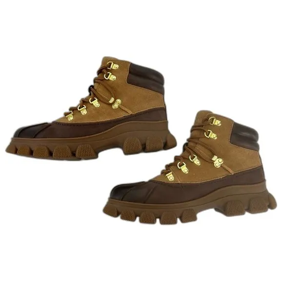 New Sperry Boots Brown Tan Summit Leather Waterproof Hiking Rain &amp; Snow SZ 7.5