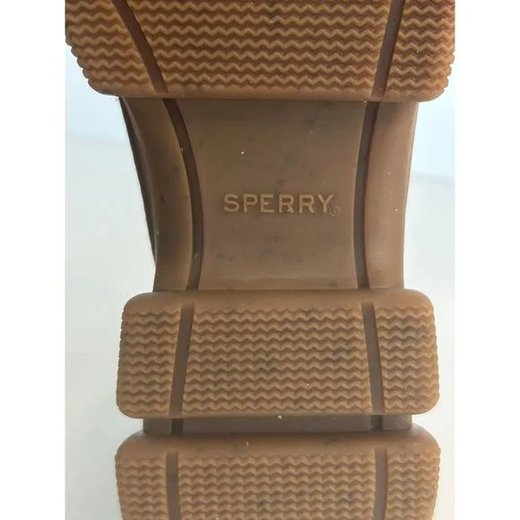 New Sperry Boots Brown Tan Summit Leather Waterproof Hiking Rain &amp; Snow SZ 7.5