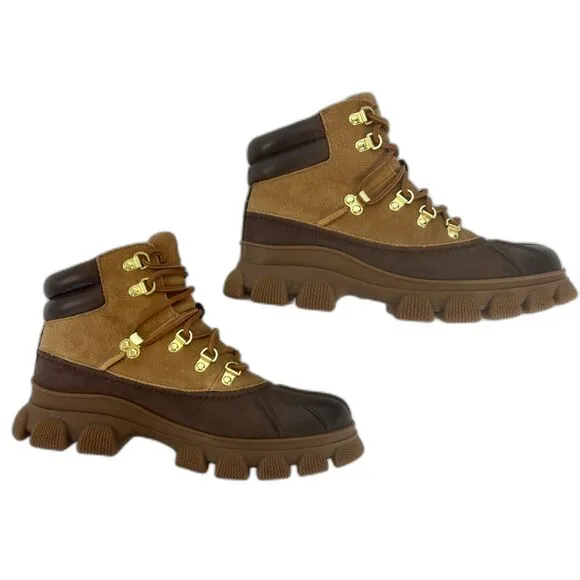 New Sperry Boots Brown Tan Summit Leather Waterproof Hiking Rain &amp; Snow SZ 7.5