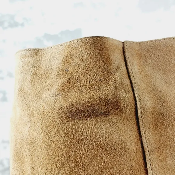 New Steve Madden Marcello Tan Suede Block Heel Platform Knee High Boots W607