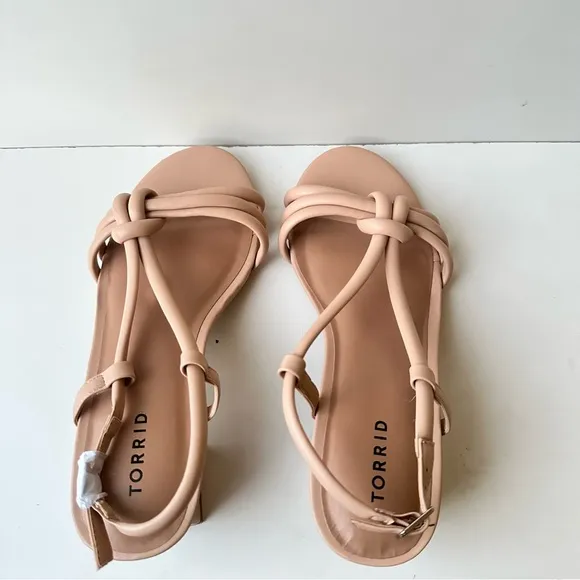 NEW! Torid strappy square heel sandals tan Size:10WW