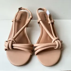 NEW! Torid strappy square heel sandals tan Size:10WW