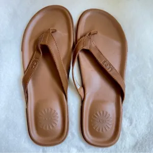✅New “UGG” Bennison II Chesnut Leather Sandals US 11