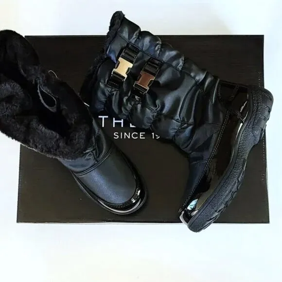 New! Weatherproof Women's Two Buckle Faux Fur Lined Storm Snow Winter Boots