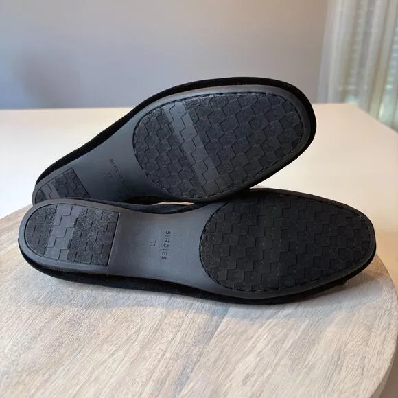 New without Box Birdies The Hummingbird Black Velvet Ballet Flats Shoes Size 11