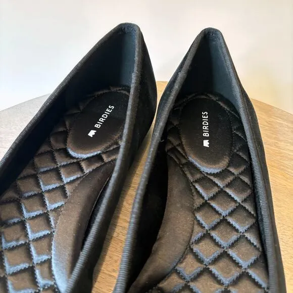 New without Box Birdies The Hummingbird Black Velvet Ballet Flats Shoes Size 11