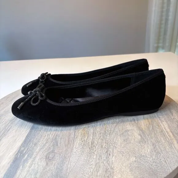 New without Box Birdies The Hummingbird Black Velvet Ballet Flats Shoes Size 11