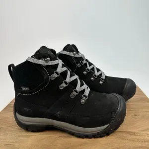 New‎ Womens Keen Kaci III Mid Waterproof Winter Leather Boots Black Size 7.5 M