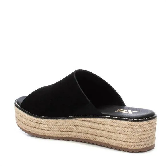 NEW XTI women's leather casual sandals in black