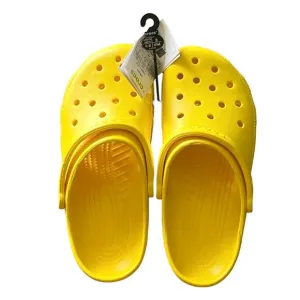 NEW Yellow CROCS Clog Shoes Mens 8, Womens 10 Bright Sunflower Croc  Ankle Strap