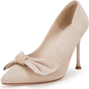 New ZBY Womens High Heels Pointed Toe Bowkont Slip on Dress Pumps Shoes sz 9