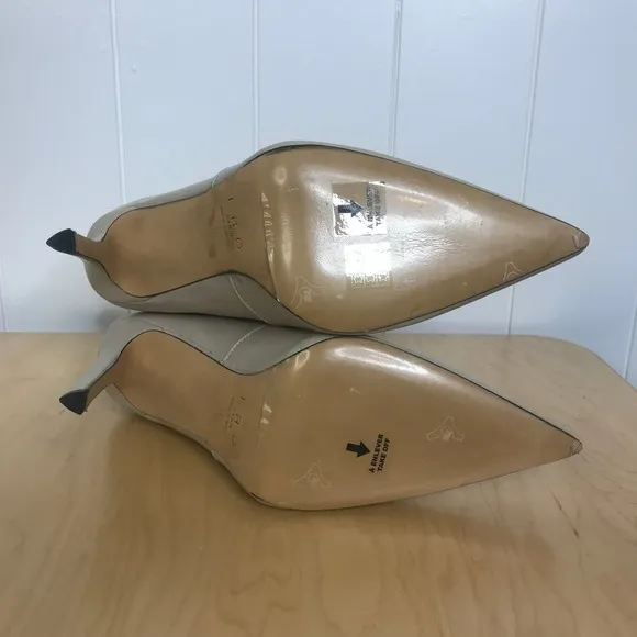 NIB IRO Champagne Stretch Leather Calf Heeled Boots SZ 41/10W