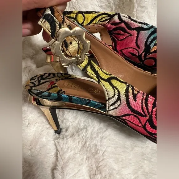 NIB J. Renee Pearla Slingback Pump in Bright Multi - Size 8.5
