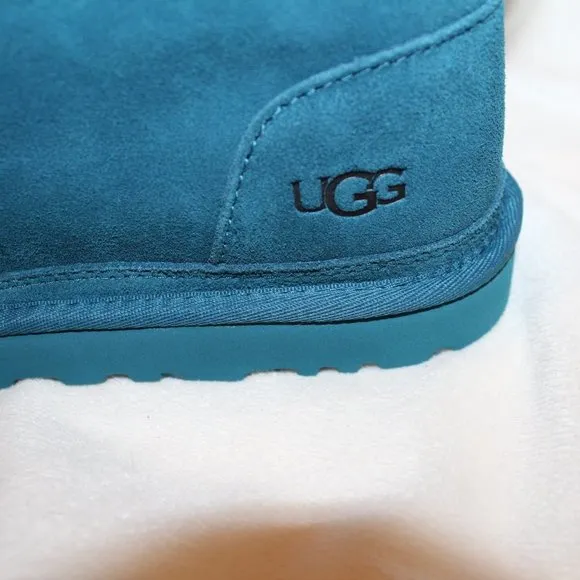 NIB UGG MEN'S NEUMEL MARINA BLUE SUEDE SHEARLING LINED CHUKKA ANKLE WINTER BOOTS