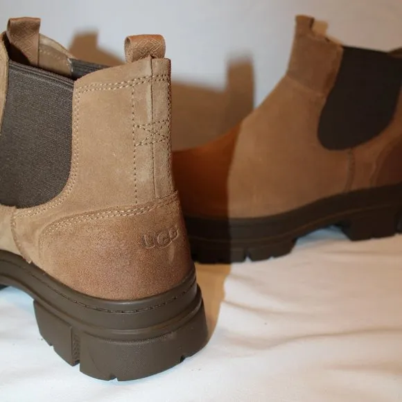 NIB‎ UGG MEN'S WATERPROOF SUEDE CHELSEA PULL ON WINTER WORK BOOTS CHESTNUT