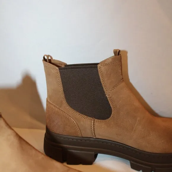 NIB‎ UGG MEN'S WATERPROOF SUEDE CHELSEA PULL ON WINTER WORK BOOTS CHESTNUT