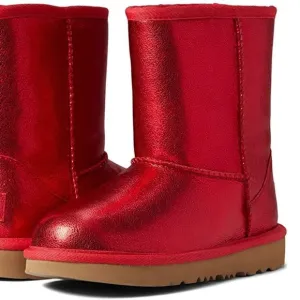 NIB UGG YOUTH GIRL'S TODLERS‎ METALLIC GLITTER RED WINTER BOOTS