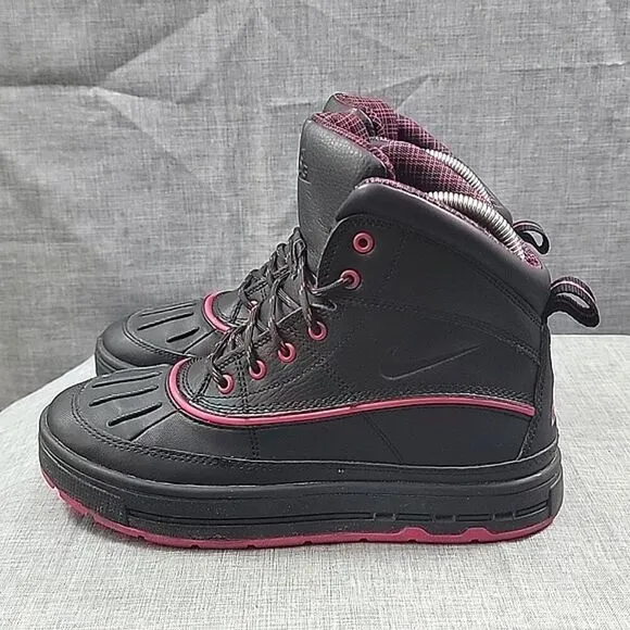 Nike ACG Woodside II Lace-Up Winter Boots Youth 5Y Black/Pink 524876-001