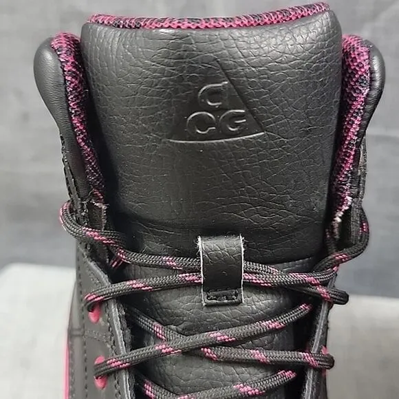 Nike ACG Woodside II Lace-Up Winter Boots Youth 5Y Black/Pink 524876-001