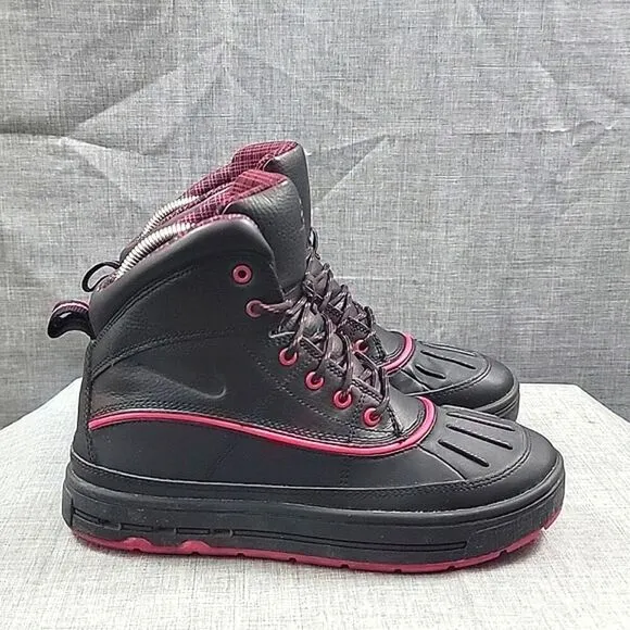 Nike ACG Woodside II Lace-Up Winter Boots Youth 5Y Black/Pink 524876-001
