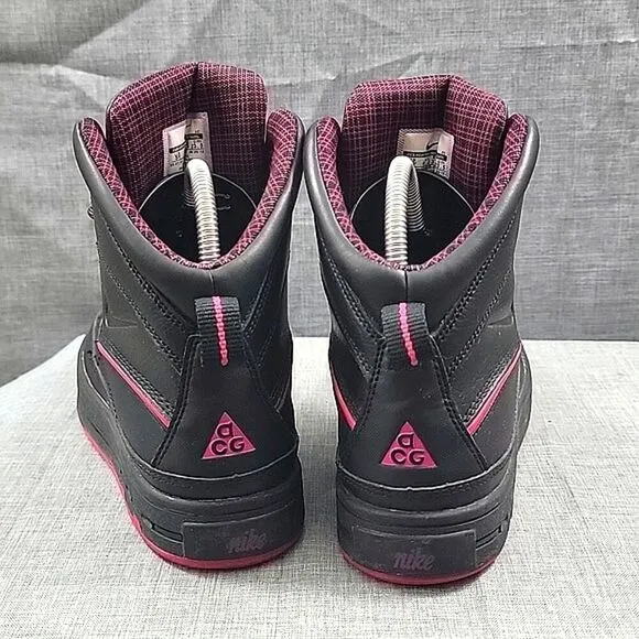 Nike ACG Woodside II Lace-Up Winter Boots Youth 5Y Black/Pink 524876-001