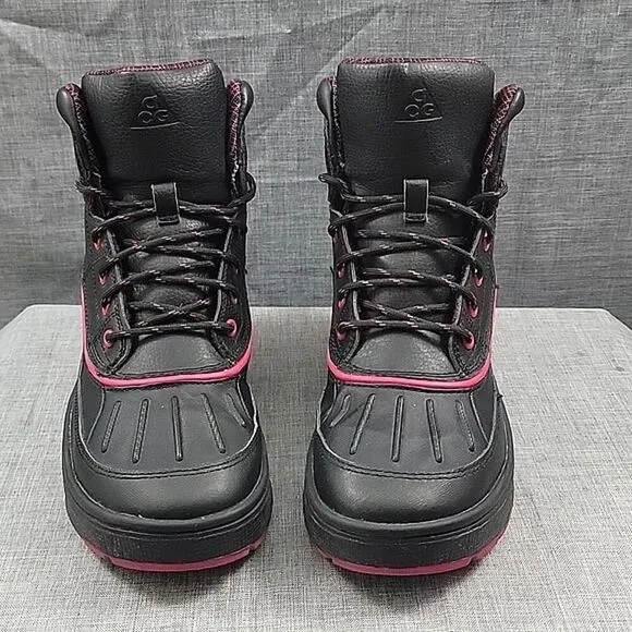 Nike ACG Woodside II Lace-Up Winter Boots Youth 5Y Black/Pink 524876-001
