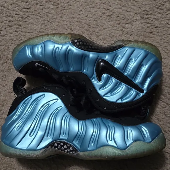 NIKE Air Foamposite Pro 2011 624041-410 Sneakers - Electric Blue Black Size 6