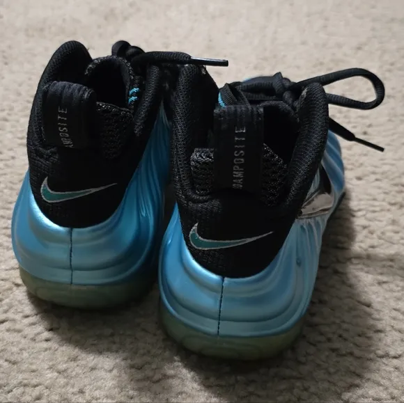 NIKE Air Foamposite Pro 2011 624041-410 Sneakers - Electric Blue Black Size 6
