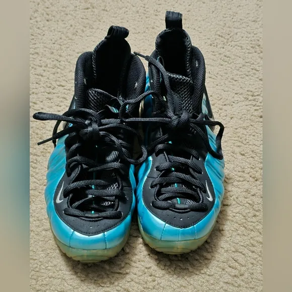 NIKE Air Foamposite Pro 2011 624041-410 Sneakers - Electric Blue Black Size 6