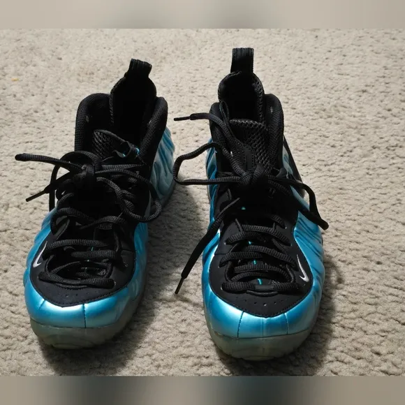 NIKE Air Foamposite Pro 2011 624041-410 Sneakers - Electric Blue Black Size 6