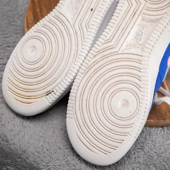 Nike Air Force 1 '07 Patched Up Los Angeles Sneakers Blue Men's 6.5 Womens 8