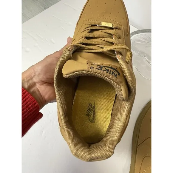 Nike Air Force 1 07 WB Mens  8 US 7 UK Flax Gum Light Brown Wheat Athletic Shoes