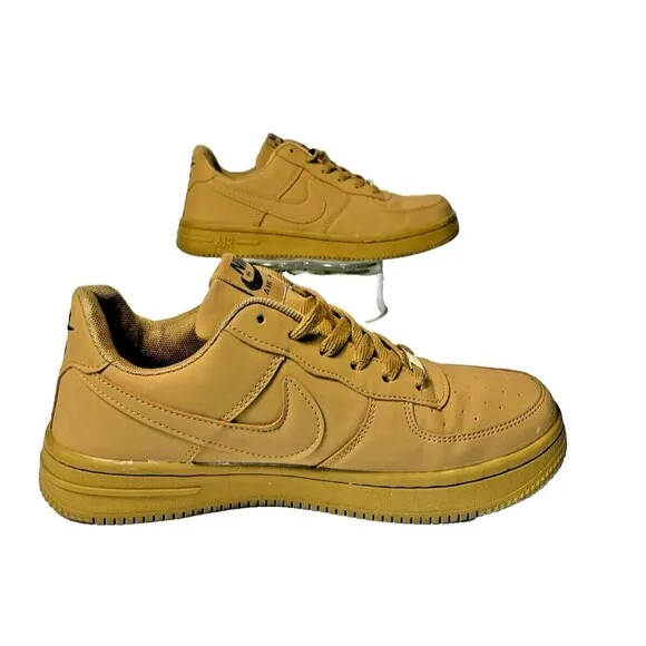 Nike Air Force 1 07 WB Mens  8 US 7 UK Flax Gum Light Brown Wheat Athletic Shoes
