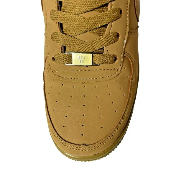 Nike Air Force 1 07 WB Mens  8 US 7 UK Flax Gum Light Brown Wheat Athletic Shoes