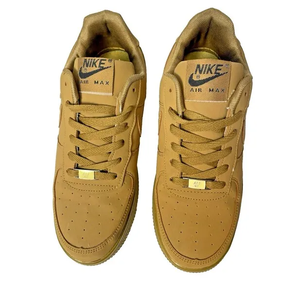 Nike Air Force 1 07 WB Mens  8 US 7 UK Flax Gum Light Brown Wheat Athletic Shoes