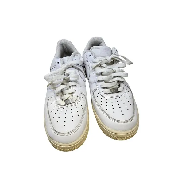 Nike Air Force 1 AF1 82 9 White Low Top Sneakers Mens Athletic Shoes Leather