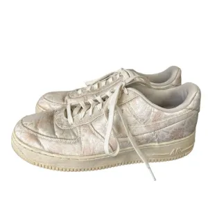 Nike Air Force 1 Low Satin Floral Pale Ivory Sneakers Shoes Mens Size 12 EU 46