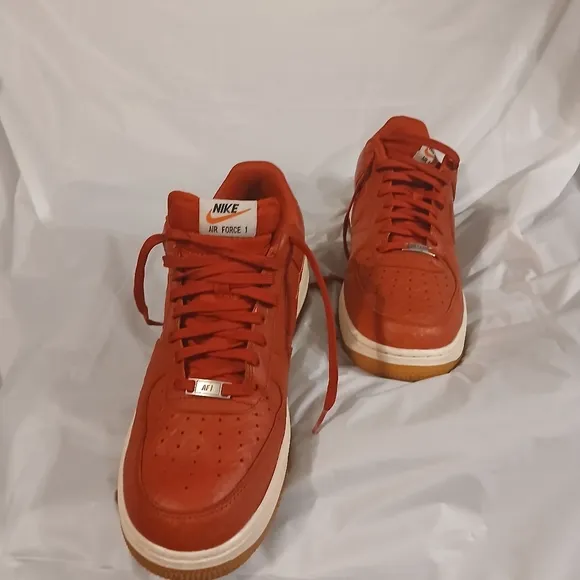 Nike Air Force 1 Men's Red Sneakers crocodile print